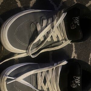 Vans Half Cab Gray and White Sneakers